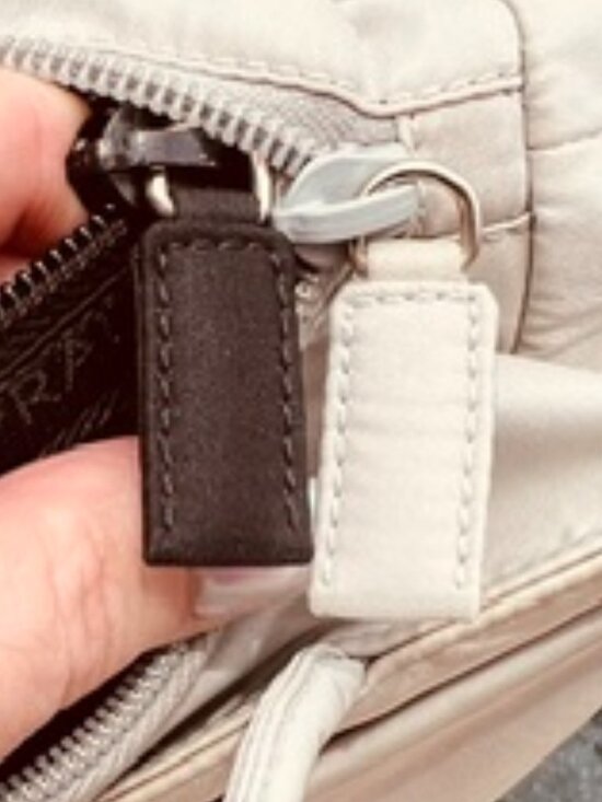 Clay Gray Prada Liaison small leather tote bag | PRADA  Prada Tessuto Nylon Tote Silver Gray Mini Tote Handbag + Horse Charm